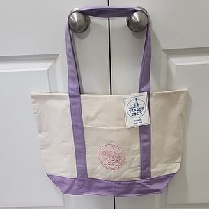 Trader Joes Large Lavender Tote